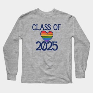 Class of 2025 Rainbow Heart Long Sleeve T-Shirt